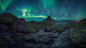 Auroras over Kirkjufell, Iceland