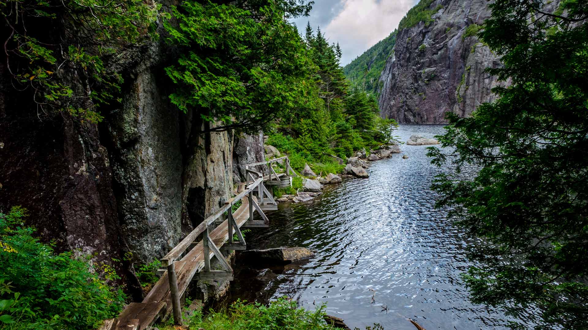Avalanche Lake Trail at Adirondack High Peaks, New York, United States