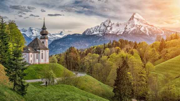 Wallfahrtskirche Maria Gern, Berchtesgadener Alpen, Bayern