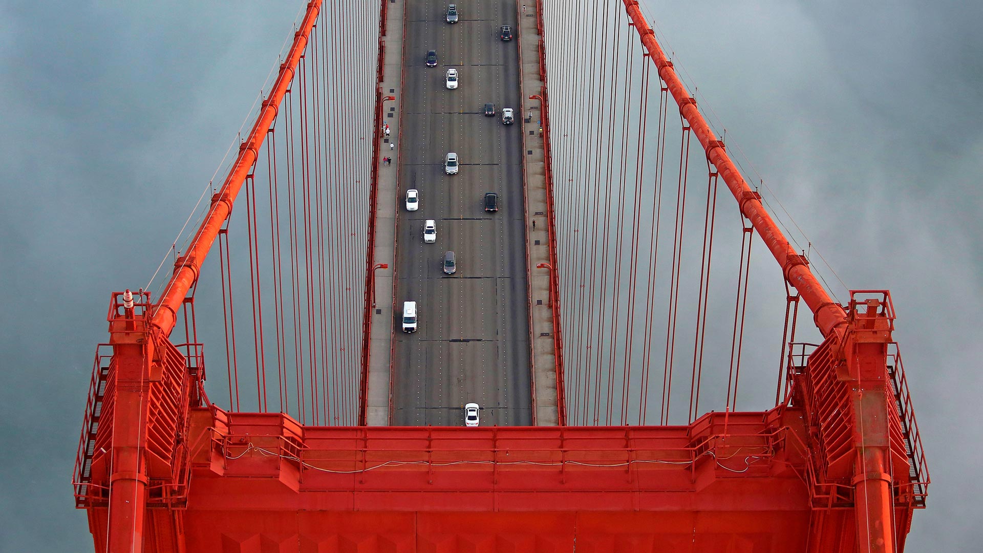 Bird’s-eye view of the Golden Gate Bridge, San Francisco, California