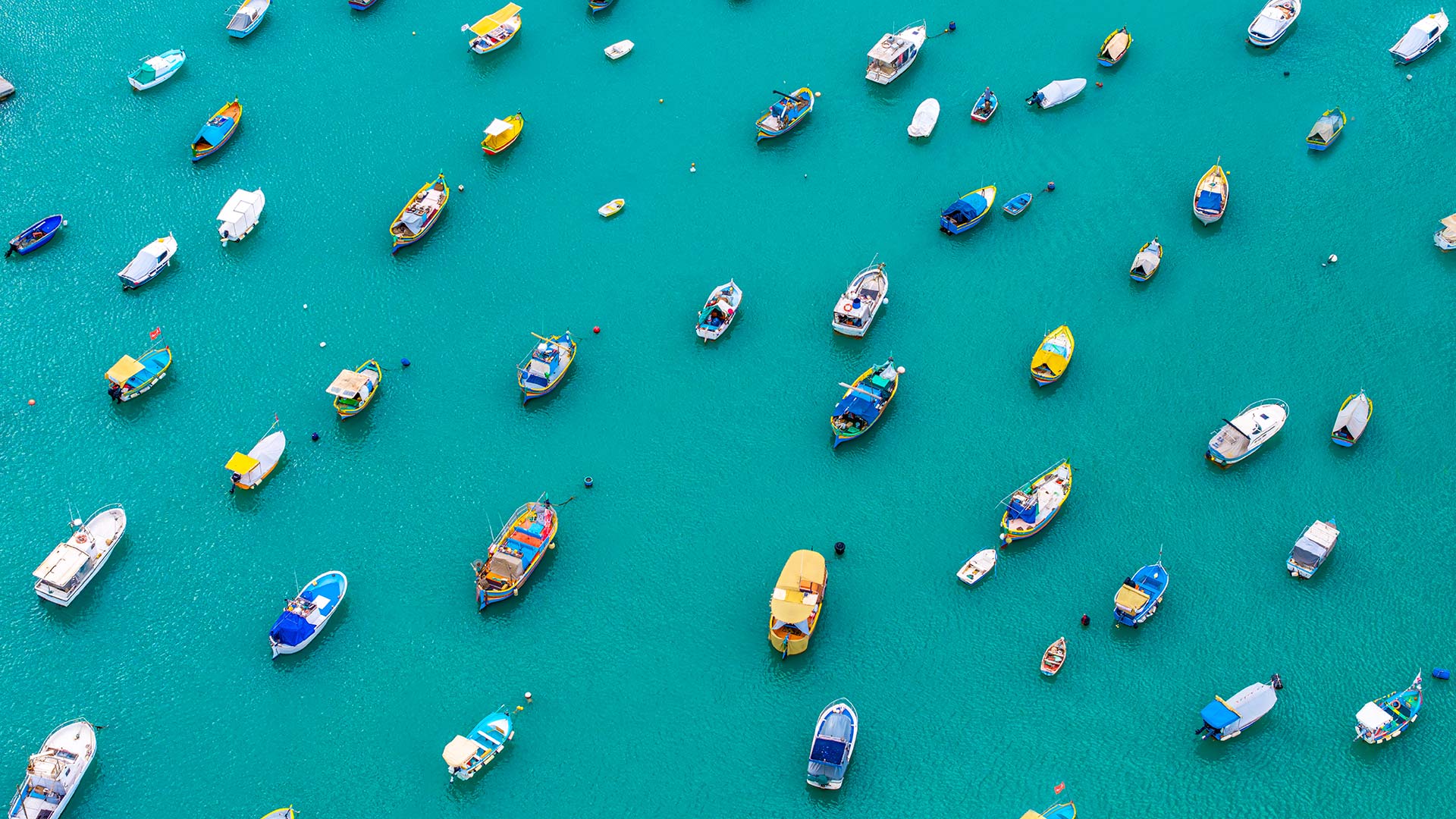 Colourful boats in Marsaxlokk Harbour, Malta