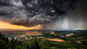 Thunderstorm above the plains, Bulgaria