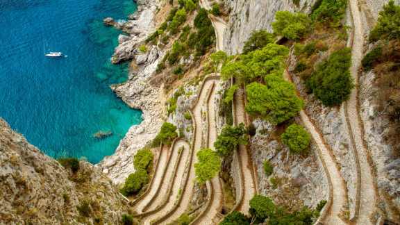 Via Krupp en la isla de Capri, Italia