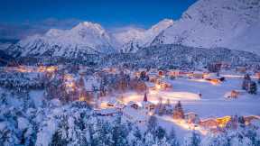 スイス マローヤの冬景色