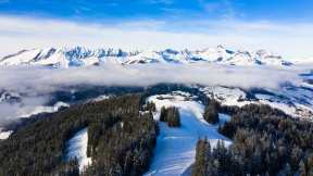 Domaine skiable de Megève dans les Alpes françaises