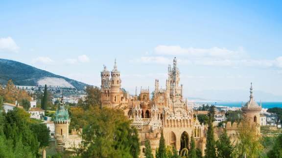 Castillo de Colomares en Benalmádena, Málaga, Andalucía, España