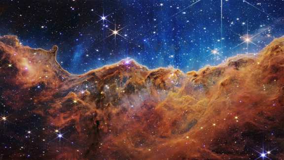 Golden cliffs of deep space