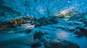 Glacier cave in Iceland