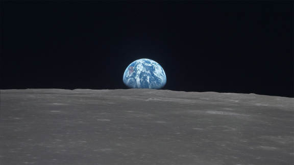 Earthrise on Moon Day