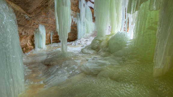 Una grotta mozzafiato quando fa freddo