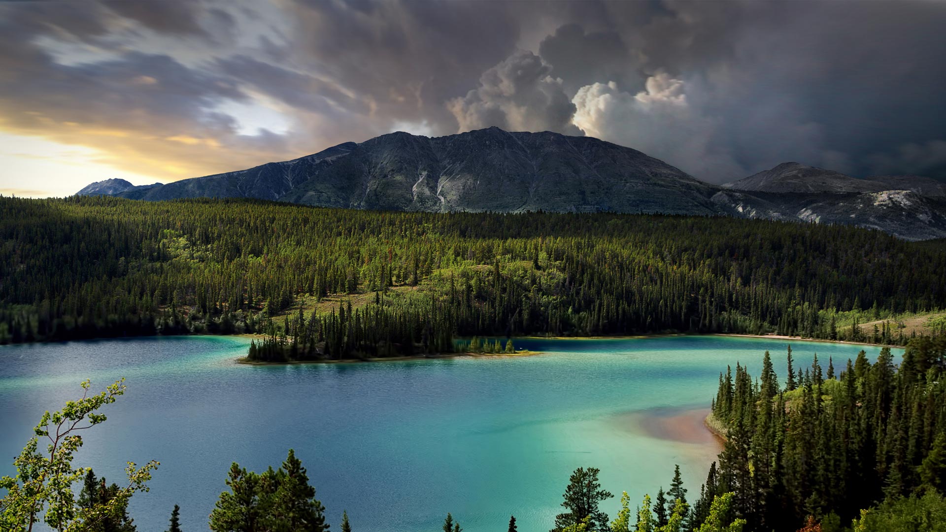 Emerald Lake, South Klondike Highway, Yukon, Kanada