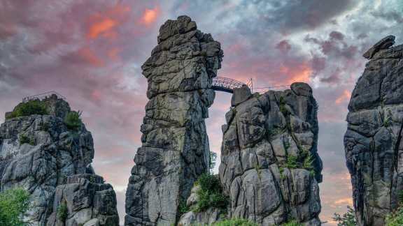 Externsteine en el Bosque de Teutoburgo, Alemania