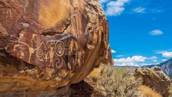 Pétroglyphes du peuple précolombien Fremont, Dinosaur National Monument, Utah
