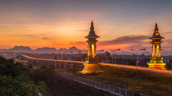 Third Thai-Lao Friendship Bridge connecting Laos and Thailand