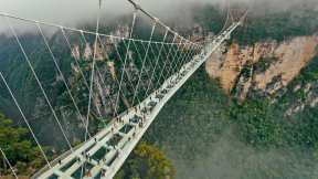Glass footbridge in Zhangjiajie, China