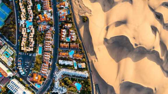 Dunas de arena en Maspalomas, Gran Canaria, Espa&ntilde;a