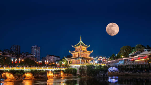 Mondfest, Guiyang, Provinz Guizhou, China
