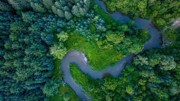 Humber River in Boyd Conservation Area, Vaughan, Ontario