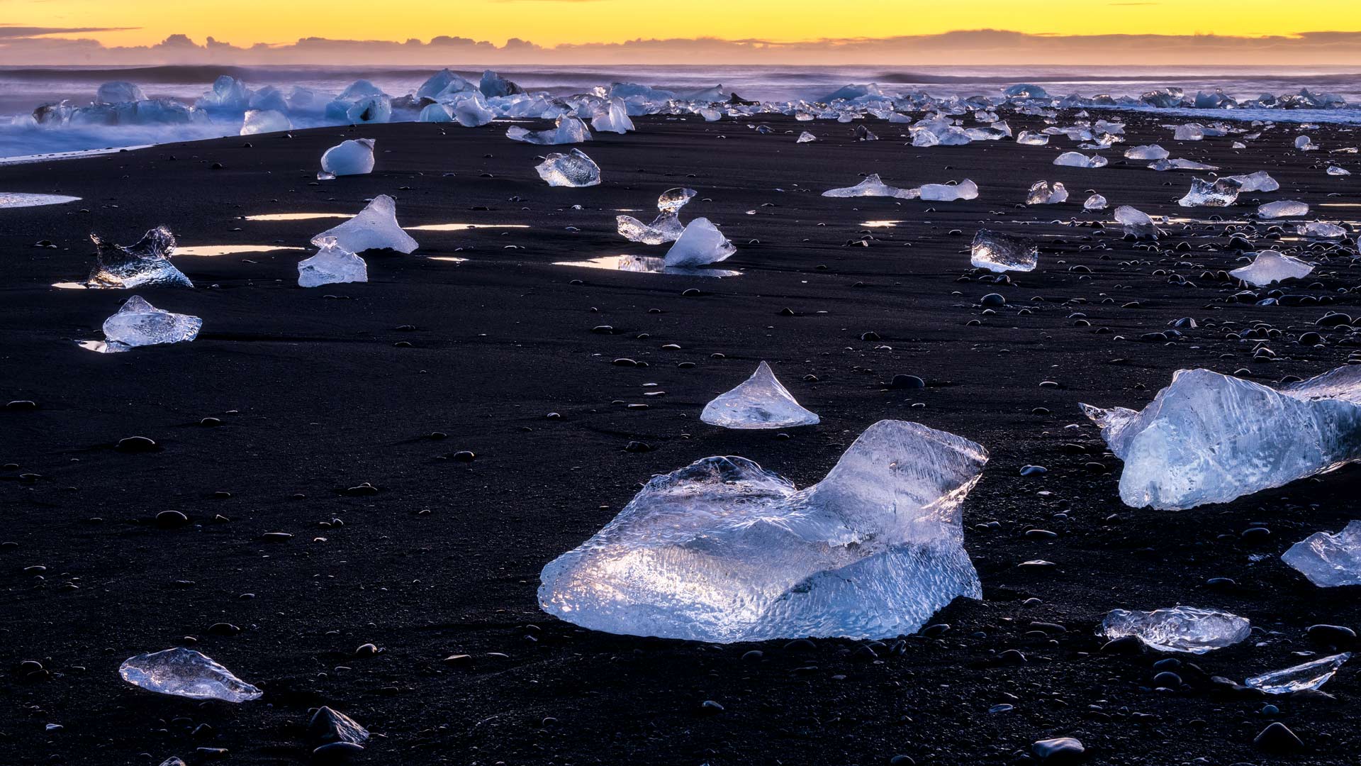 Plage de Diamant, Islande