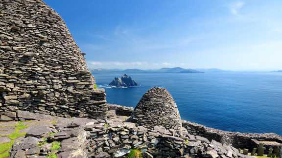 The ruins of an ancient monastery, Skellig Michael, Ireland
