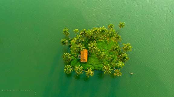 Small island near Ezhikkara, Kerala