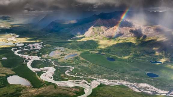 Confluence of Easter Creek and Killik River, Alaska, USA