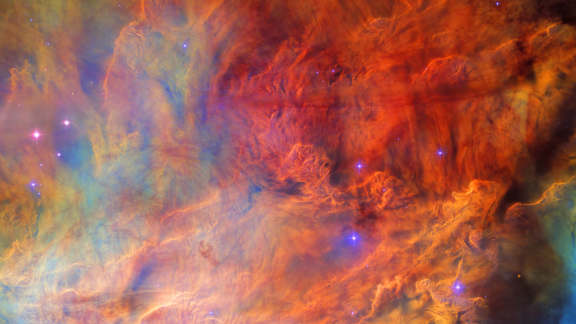 Interstellar clouds in the Lagoon Nebula