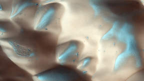 Frost-covered dunes on Mars