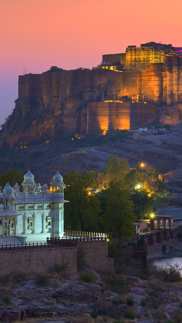 Mehrangarh Fort and Jaswant Thada,Jodhpur, | Stock Photo