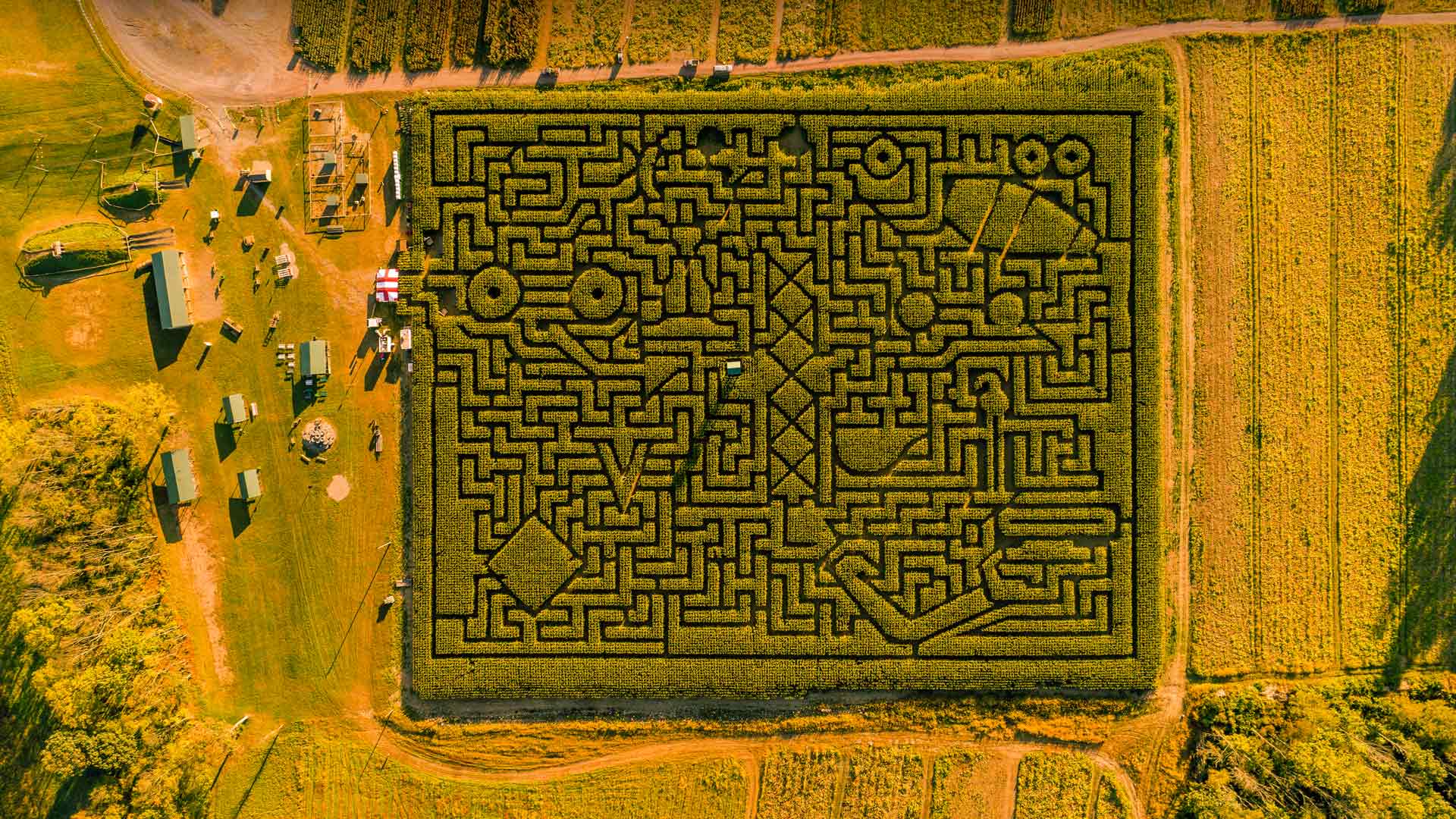 Corn maze in Saylorsburg, Pennsylvania, USA