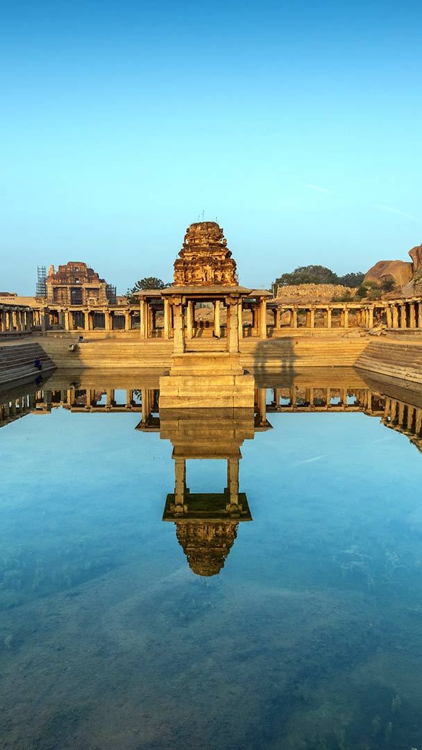 Image of Temples in Hampi with Garden / Historical  Construction-KT626786-Picxy