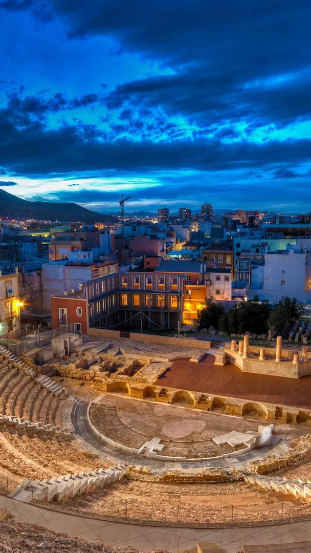 HD Mobile Wallpaper: Roman theater of Cartagena, Spain