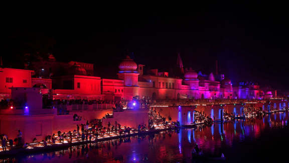 A festival of lights in India