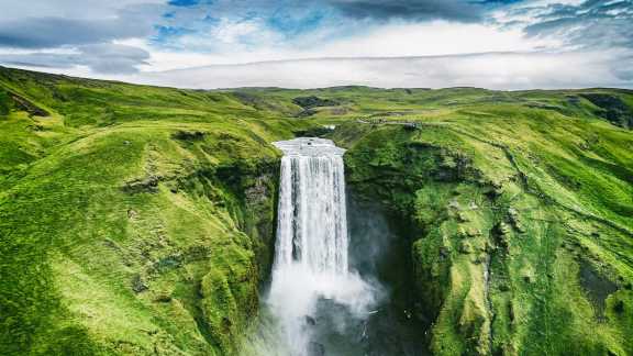 Cascada Skógafoss, Islandia