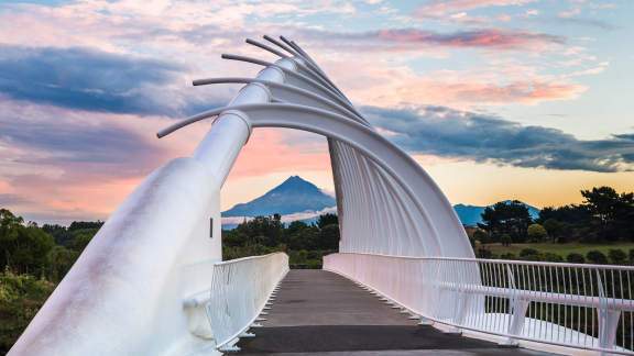 Te Rewa Rewa Bridge near New Plymouth, New Zealand