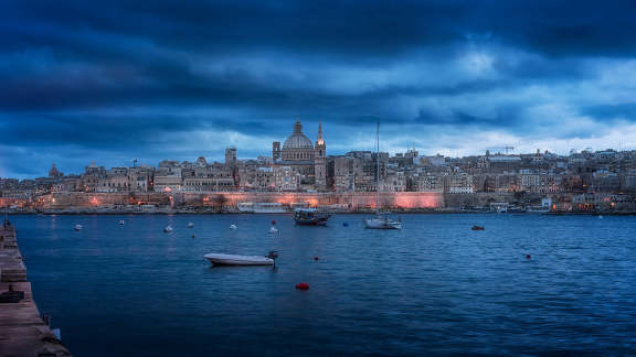 Moody skies over Valletta