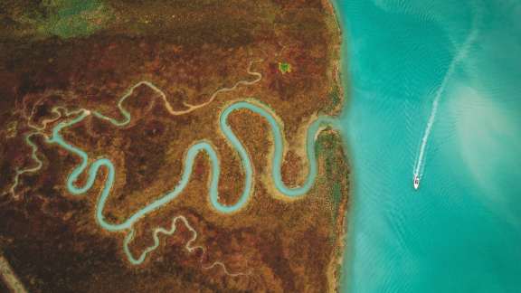 A delta in the Venetian Lagoon, Italy