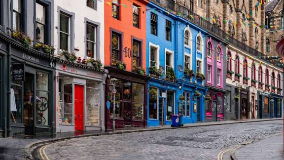 Victoria Street in Edinburgh, Scotland