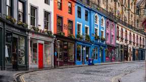 Victoria Street in Edinburgh, Scotland