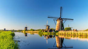 Windmills in Kinderdijk, the Netherlands