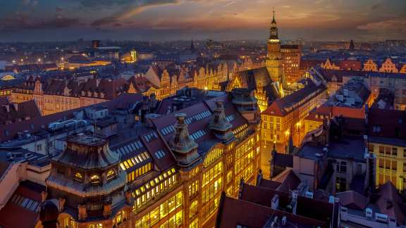 Market Square from the Witches Bridge, Wroclaw, Poland