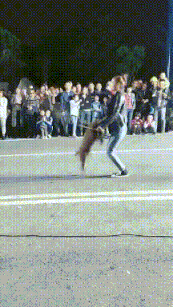 jump rope with dog