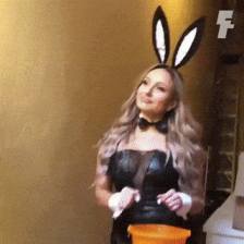 Bunny girl and ugly man GIF