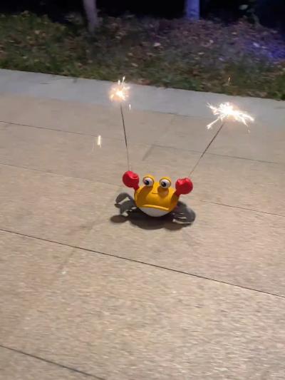 Little crab sets off fireworks