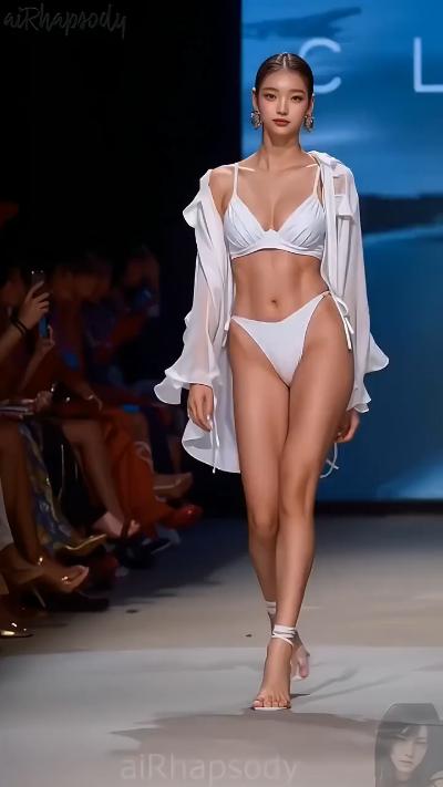 Underwear models have perfect figures and walk confidently on the catwalk