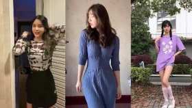 Hot girl dancing in blue dress short MP4 video