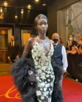 Anok Yai appeared at the Met Gala short MP4 video