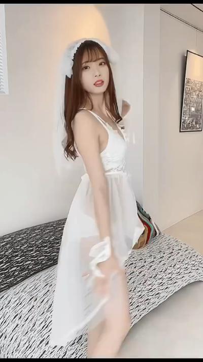 Is this a wedding dress or a sexy outfit? GIF