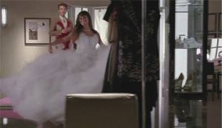 Bride dancing in a beautiful wedding dress GIF