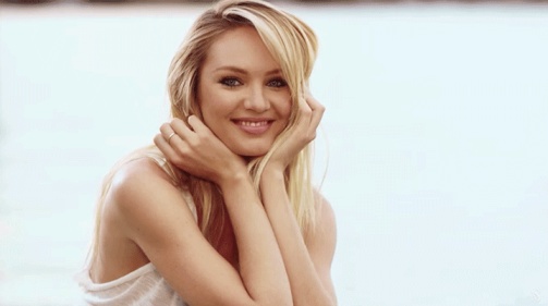 candice swanepoel laughter GIF